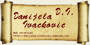 Danijela Ivačković vizit kartica